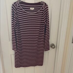 Lou & Grey-Striped Long Sleeve Dress